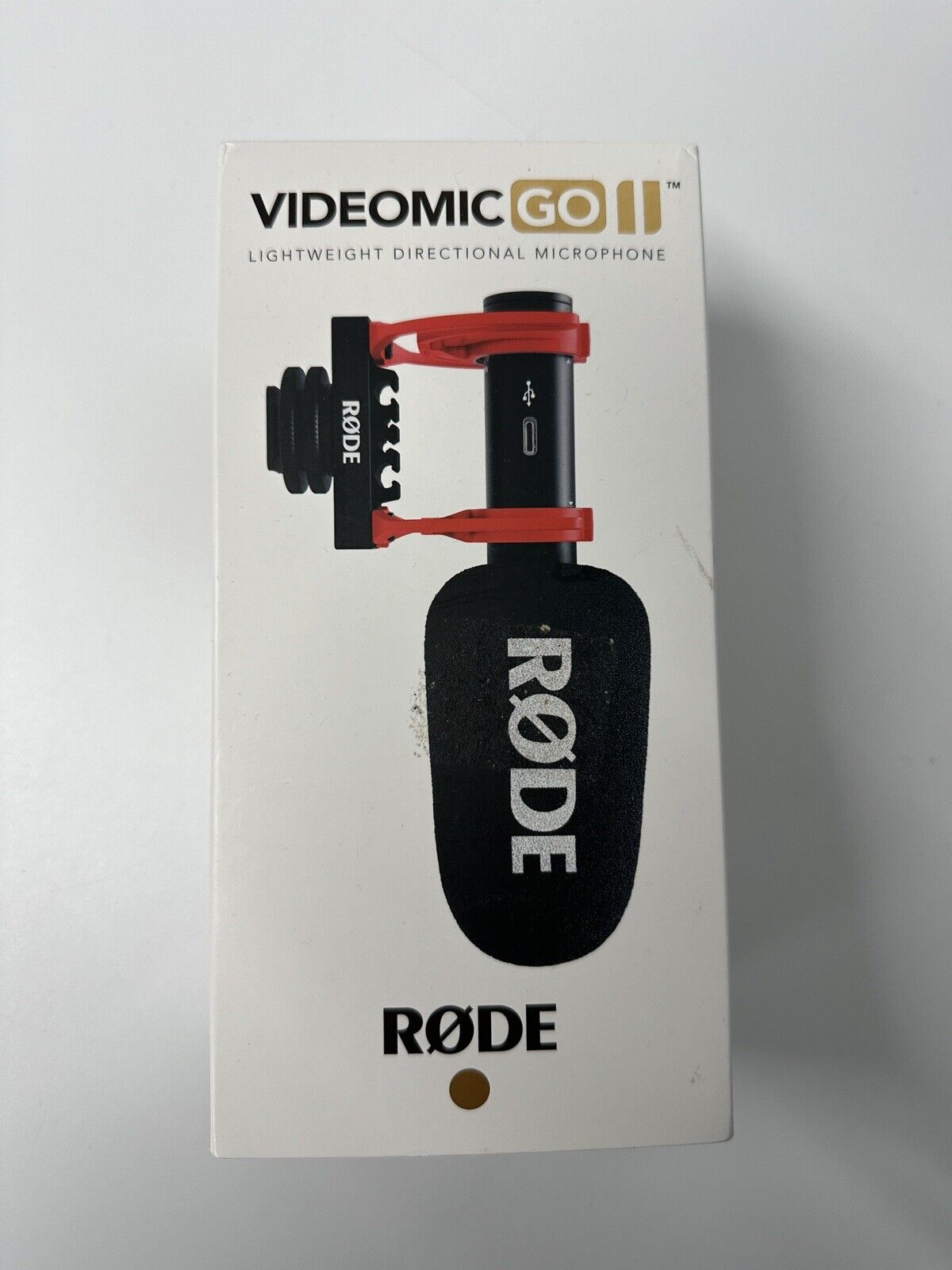 Rode Videomic Go II Directional Microphone - Black/Red Camera Mount Missing