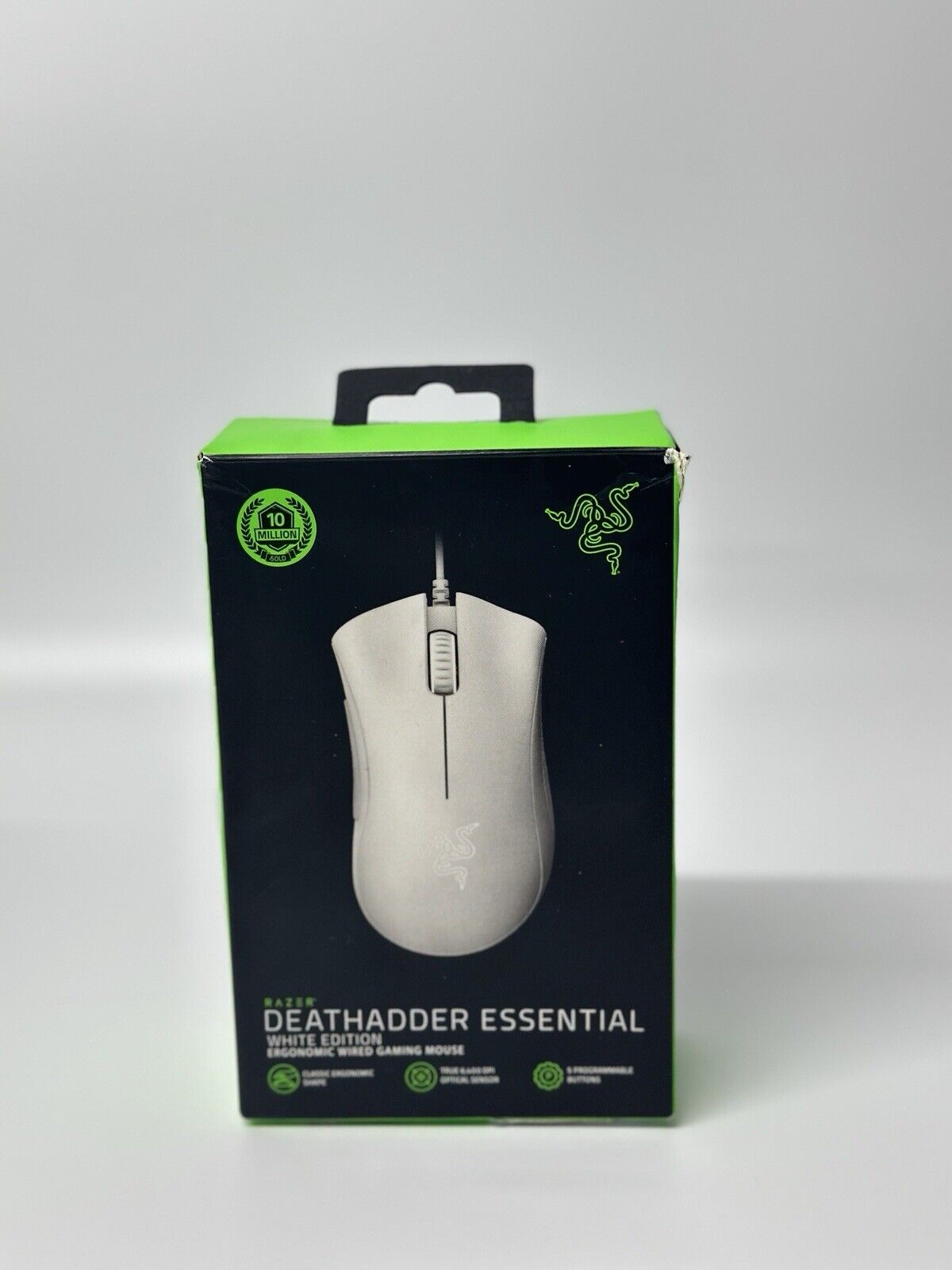 Razer Deathadder Essential White Edition Wired Gaming Mouse 5 Button -FPL -CP