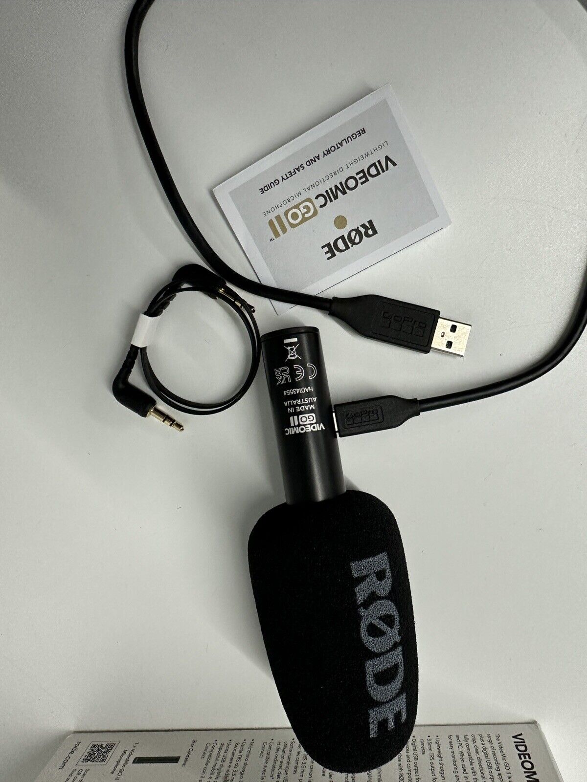 Rode Videomic Go II Directional Microphone - Black/Red Camera Mount Missing