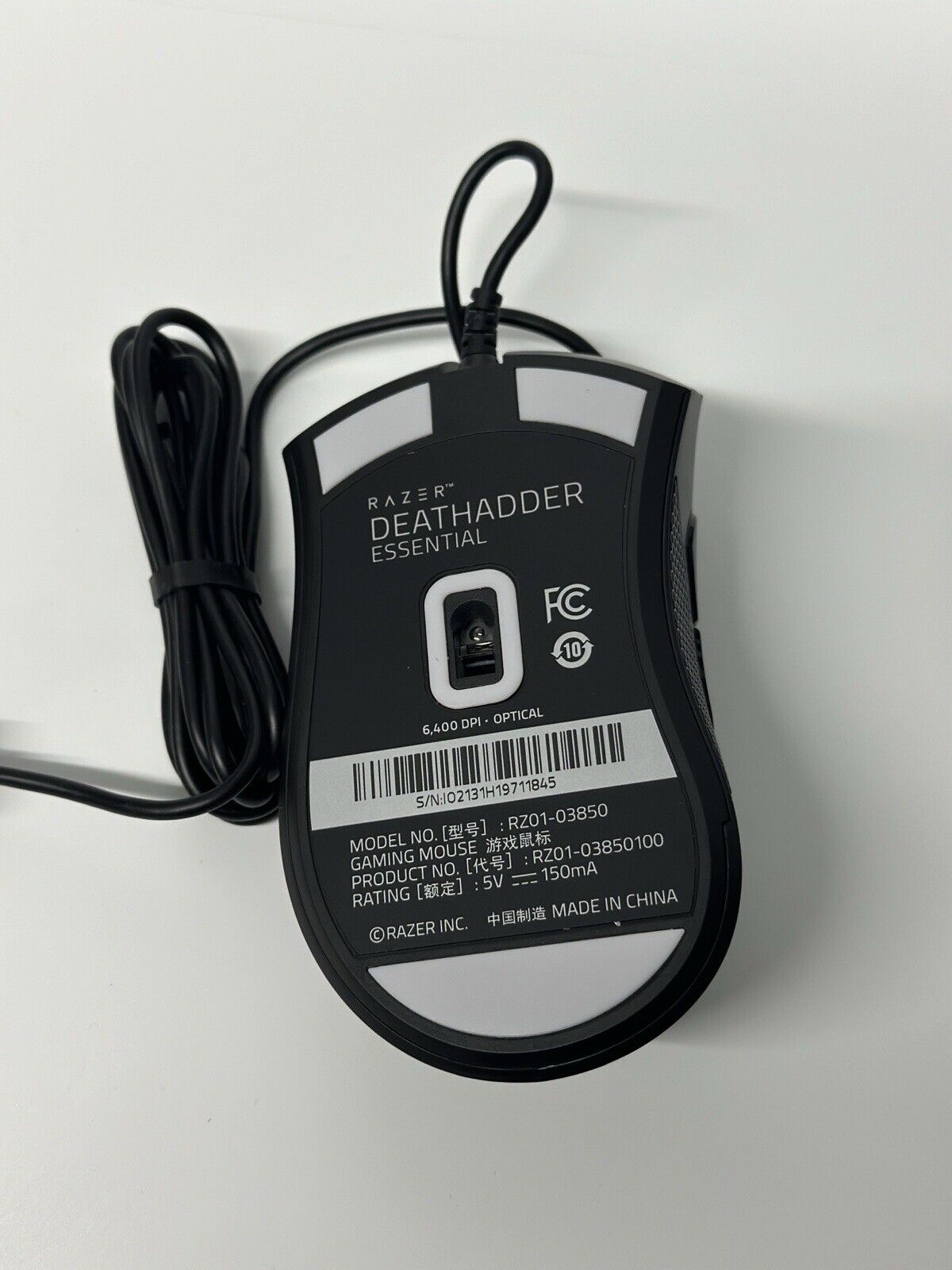 Razer DeathAdder Essential Wired Gaming Mouse - Black (RZ01-03850100-R3M1)