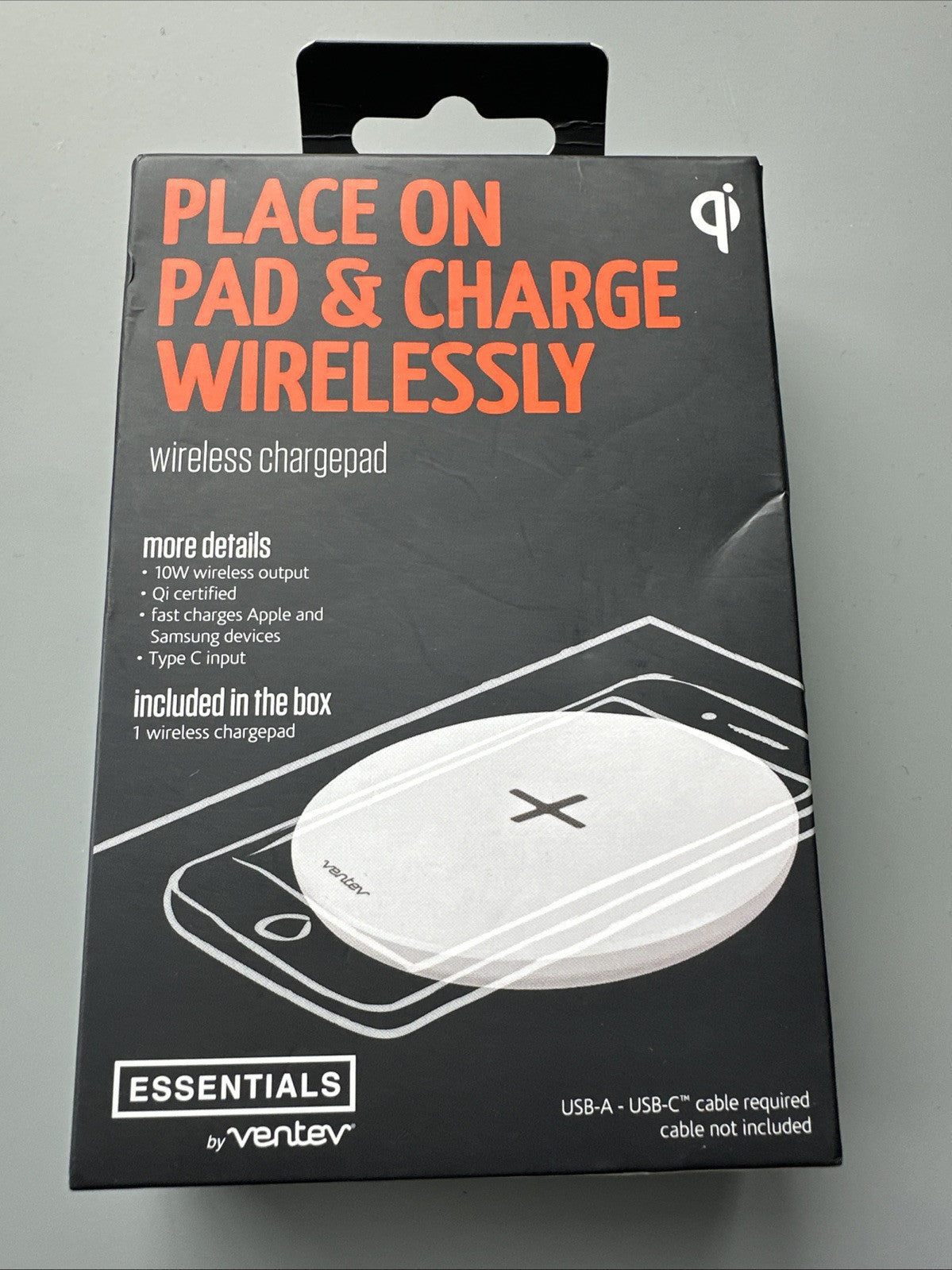 Qi Wireless Charger 10W Fast Charging Pad For Android iPhone ,Brand New
