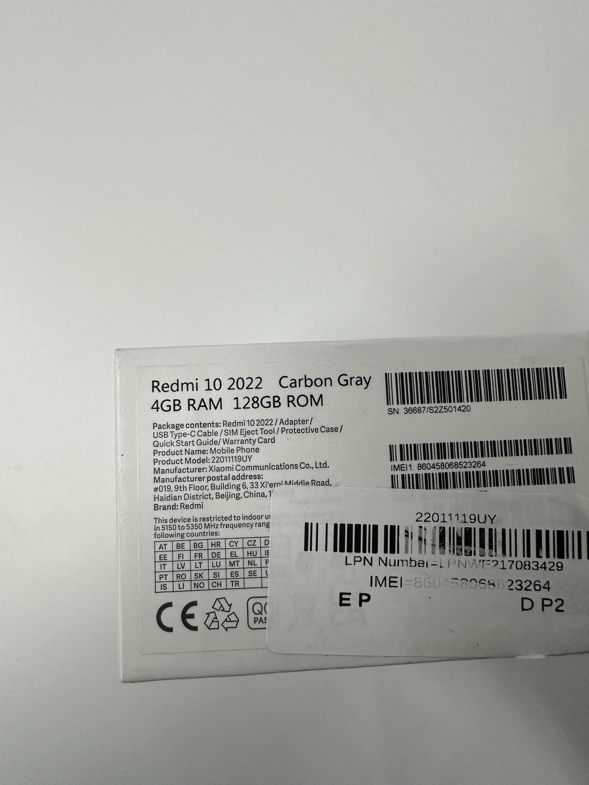 Xiaomi Redmi 10 - 128GB - Carbon Grey (Unlocked) (Dual SIM)