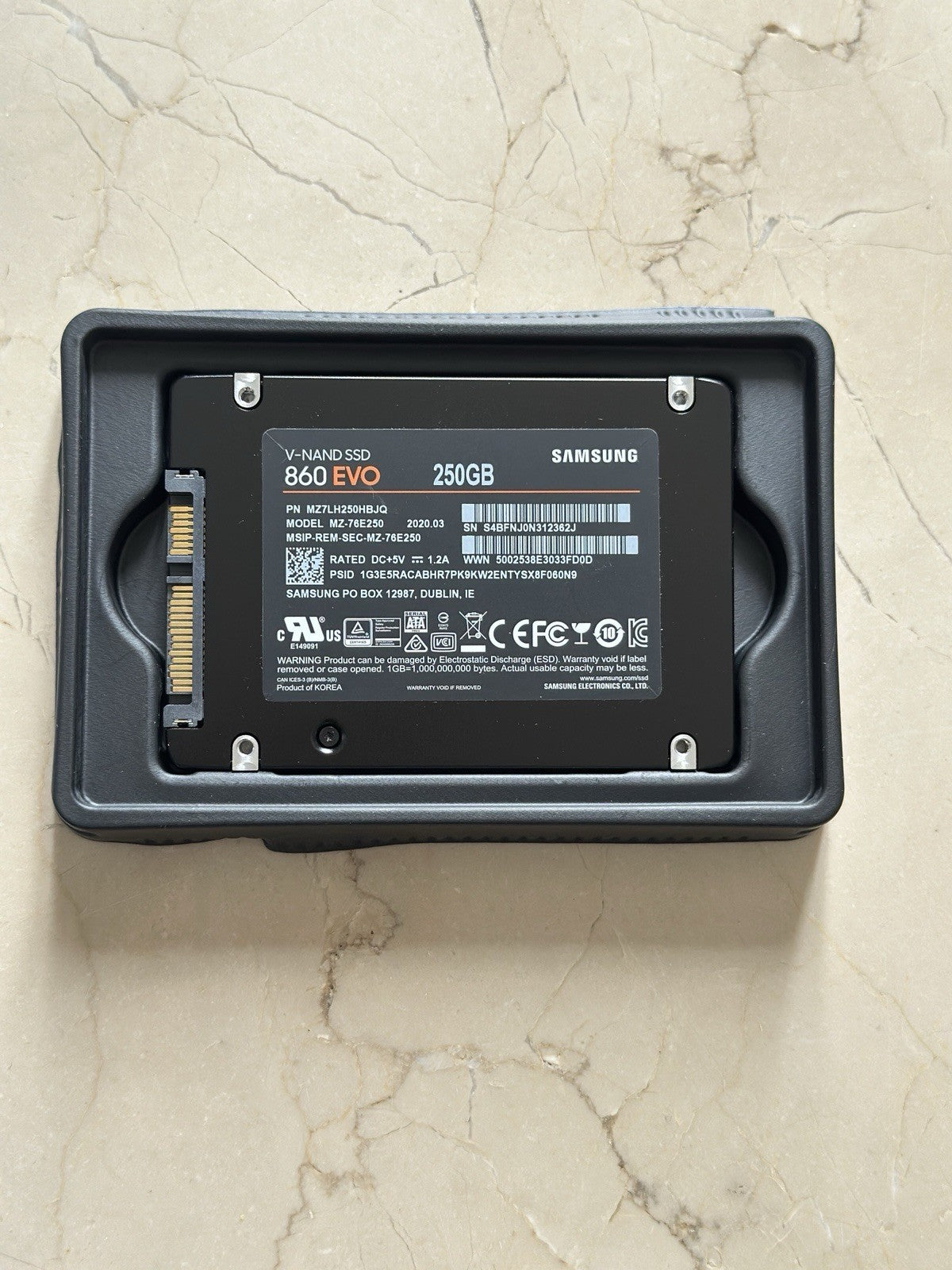Samsung 860 EVO 250GB, Internal, 2.5" (MZ-76E250B/EU) Solid Hard Drive