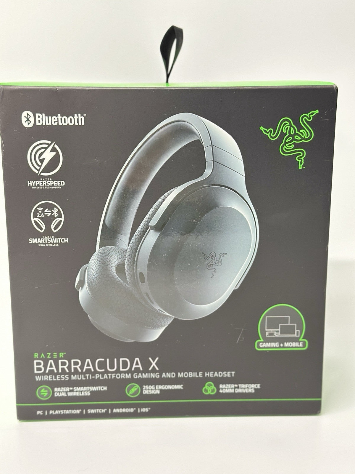 Razer Barracuda X Headset, Black, 7.1 Surround Sound, 40mm Drivers, USB/3.5mm/2.