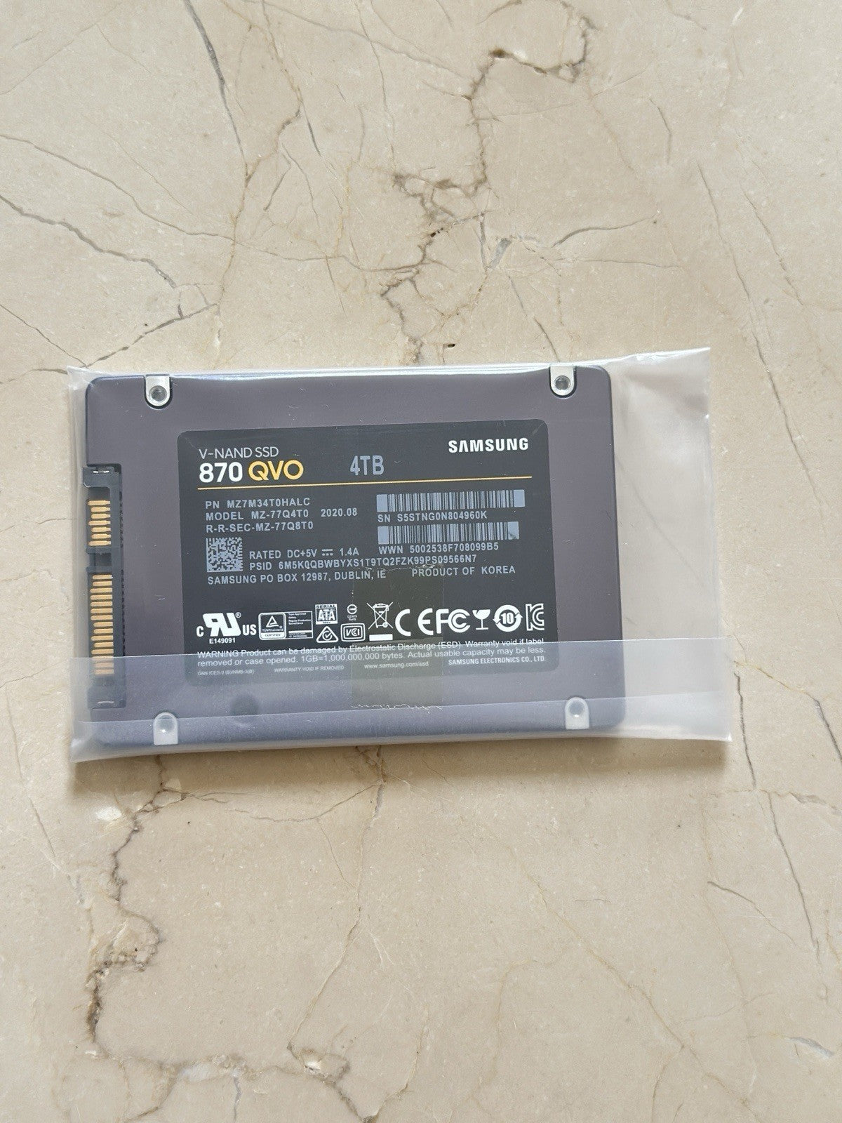 Samsung 870 QVO 4TB 2.5" SATA III Internal SSD (MZ-77Q4T0BW)