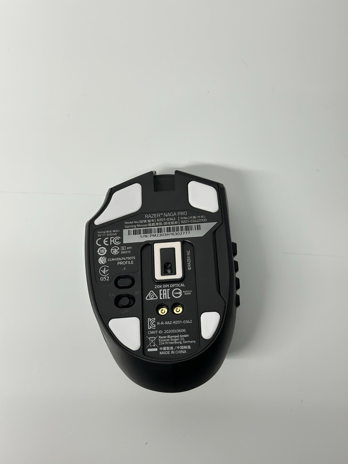 Razer Naga Pro Modular Wireless Gaming Mouse with 3 Swappable Side Plates -...