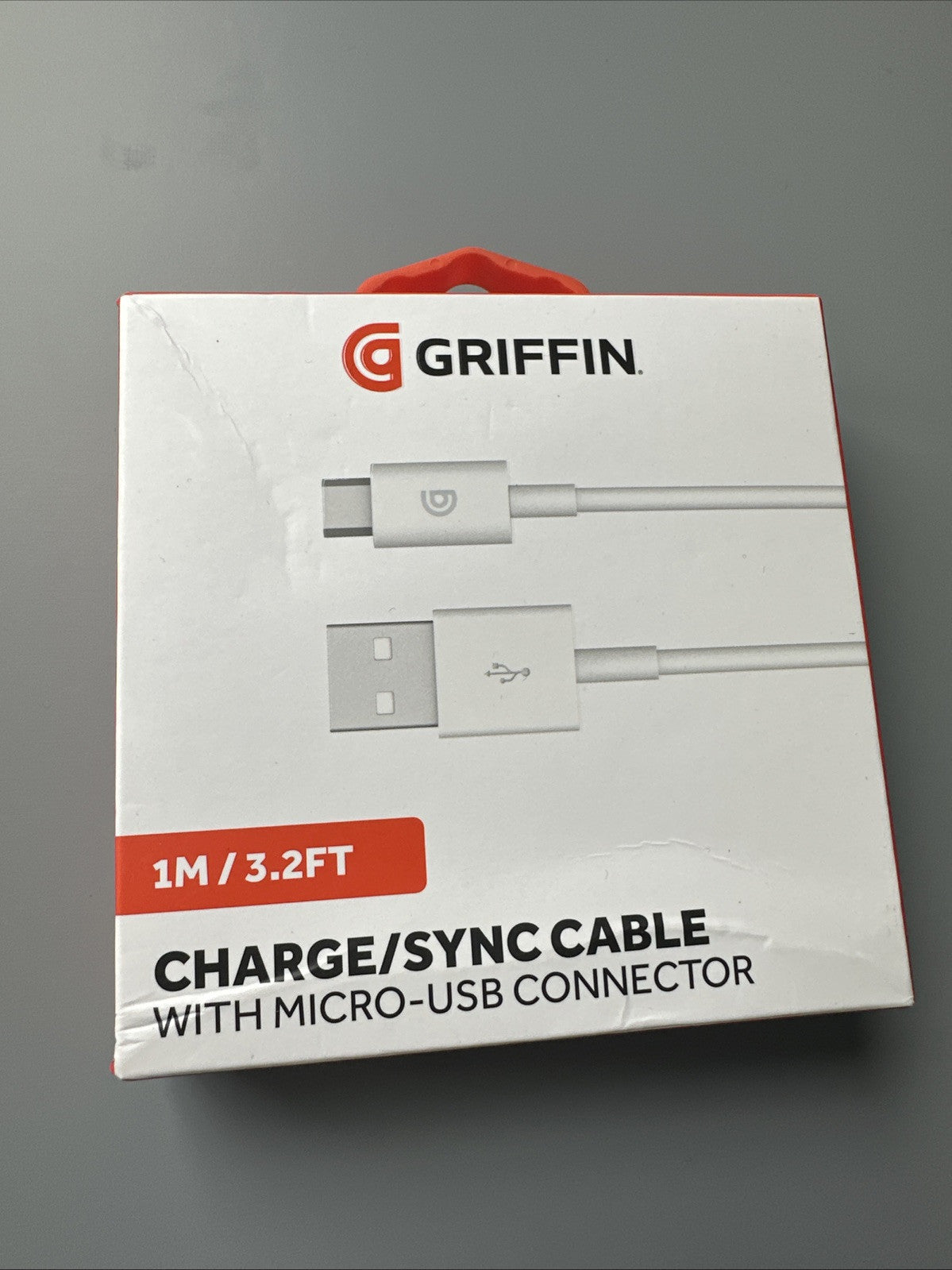 Griffin charge/sync cable with micro USB connnector 3.2FT (1M)