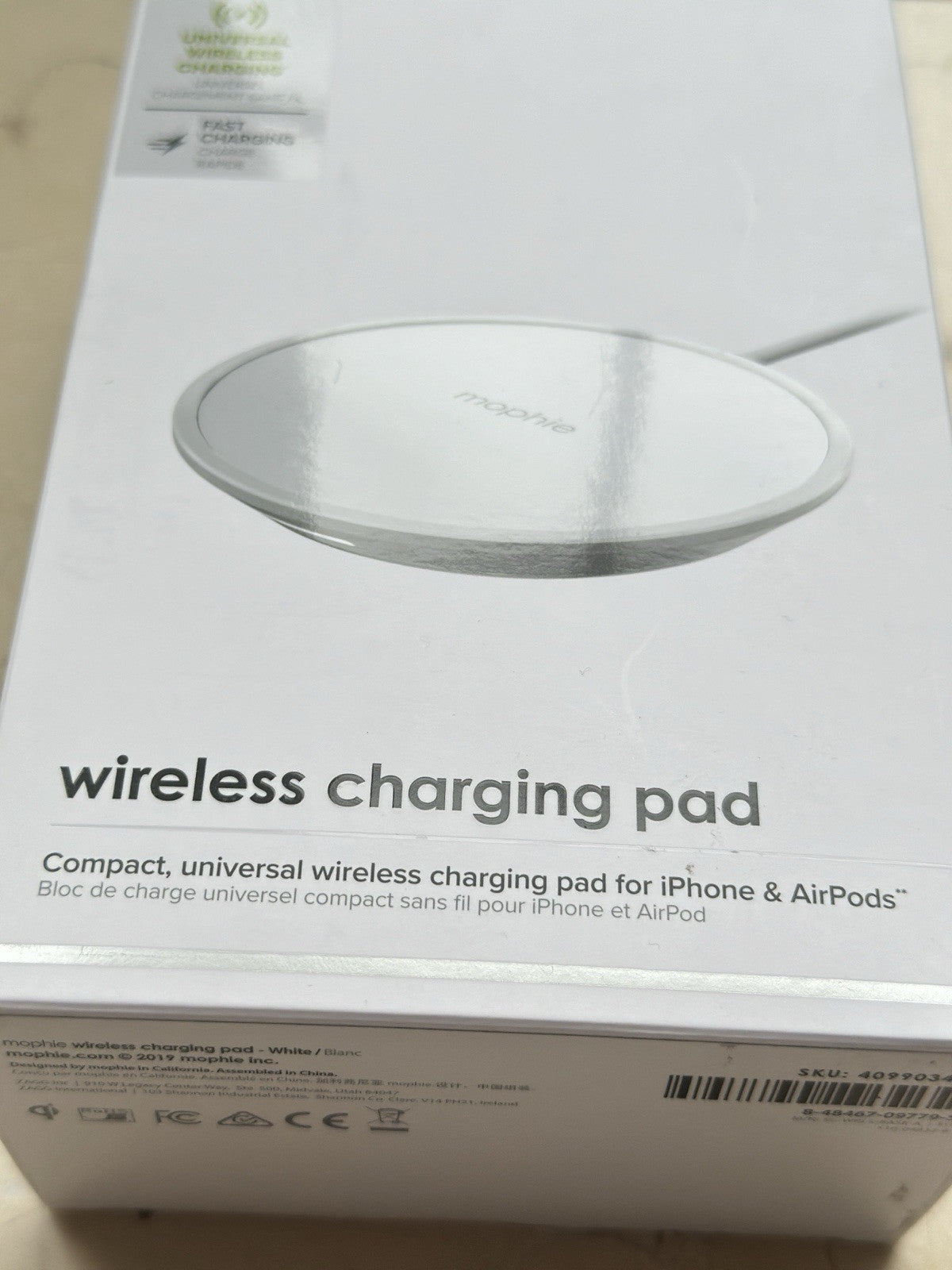 Mophie Wireless Charging Pad - White