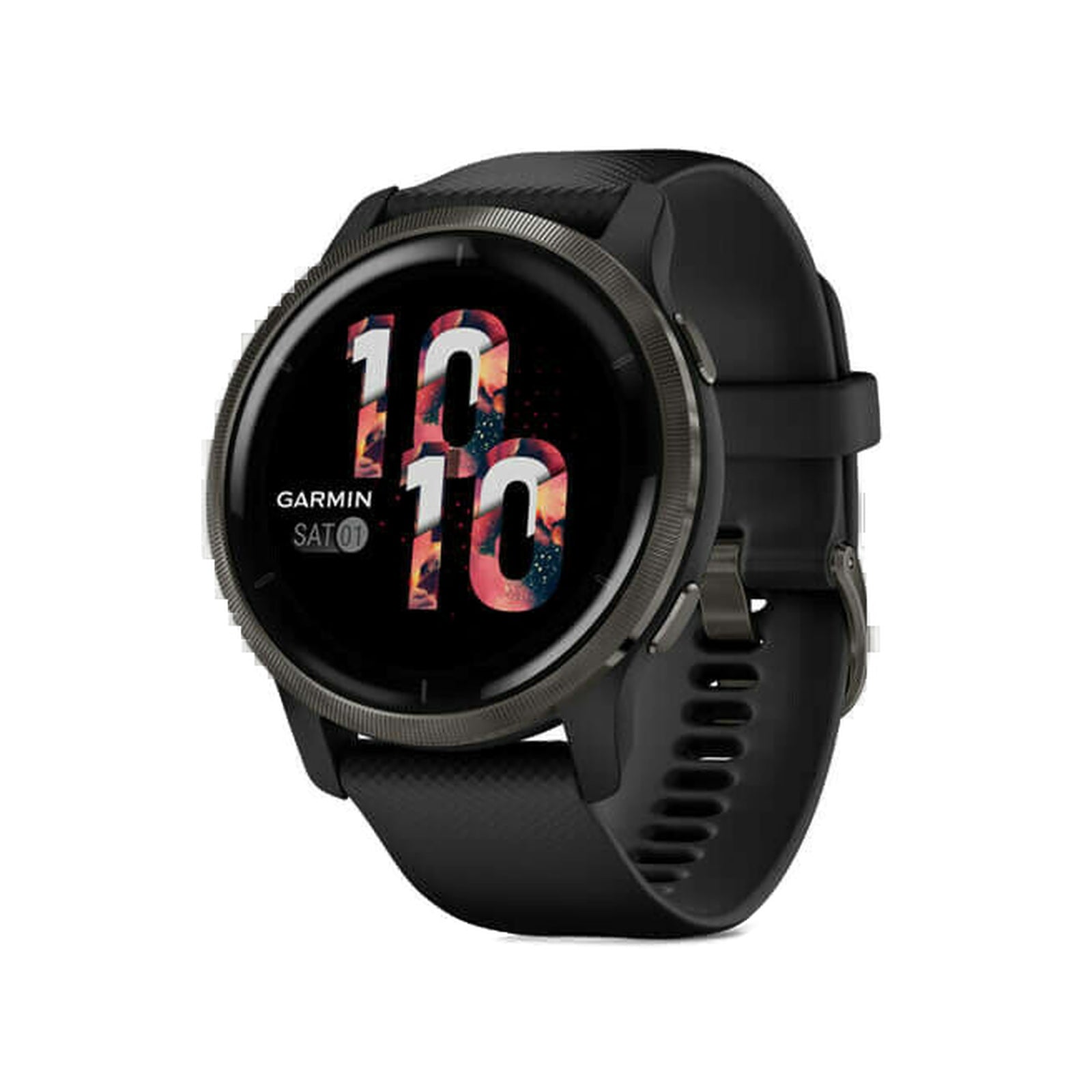 Garmin Venu 2 GPS Watch - Slate Stainless Steel Bezel listing image - white background - auto selected v2