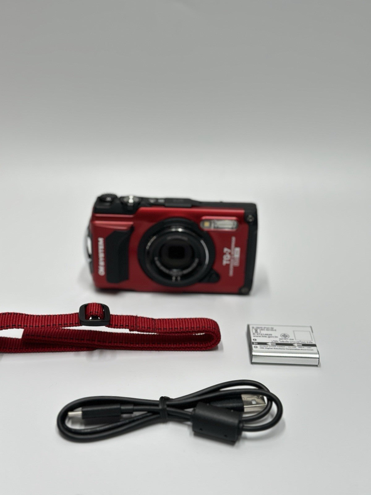 OM System Tough TG-7 12MP Compact Camera - Red