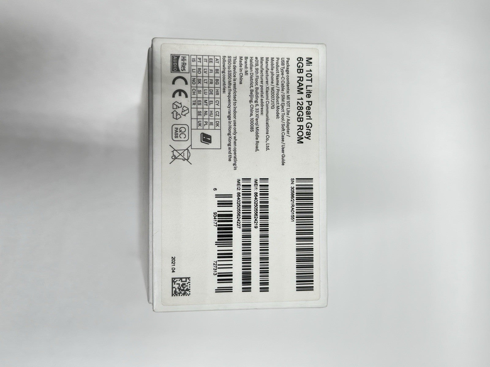 Xiaomi Mi 10T Lite - 128GB - Pearl Grey (Unlocked) Smartphone