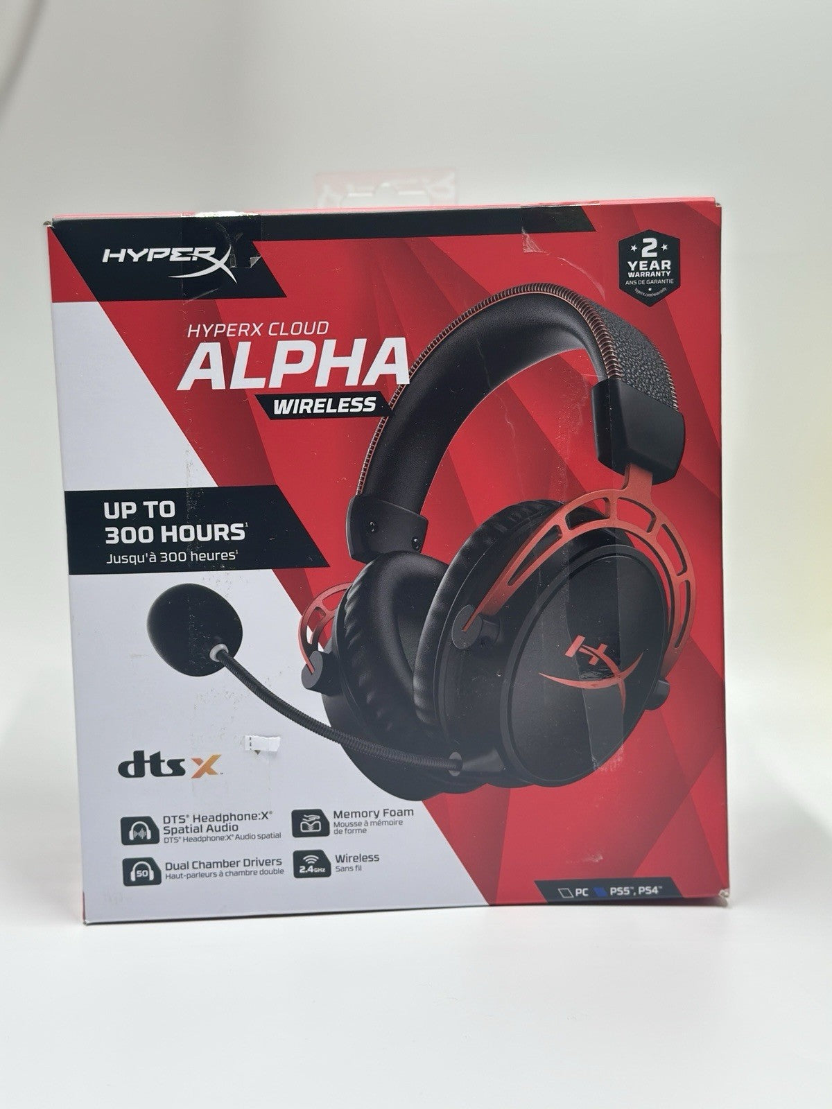 HyperX Cloud Alpha Wireless Gaming Over the Ear Headset (4P5D4AA)