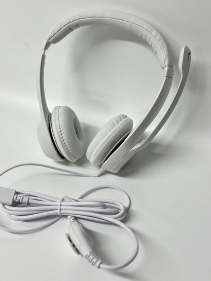 Logitech H390 USB Computer Headset - White