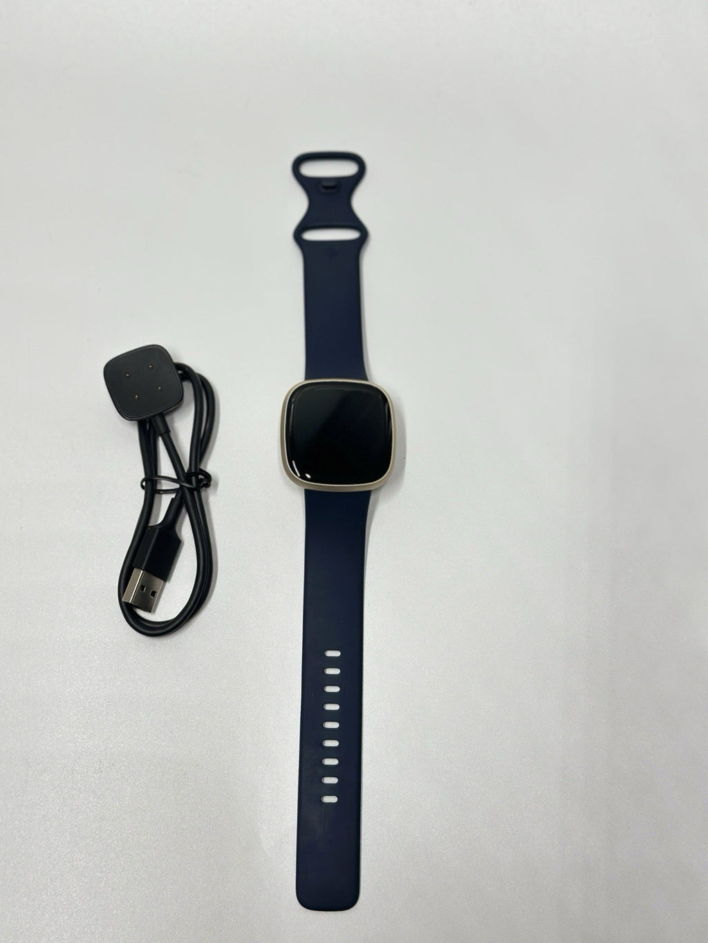 Fitbit Versa 3 Activity Tracker - Midnight/Soft Gold Aluminum