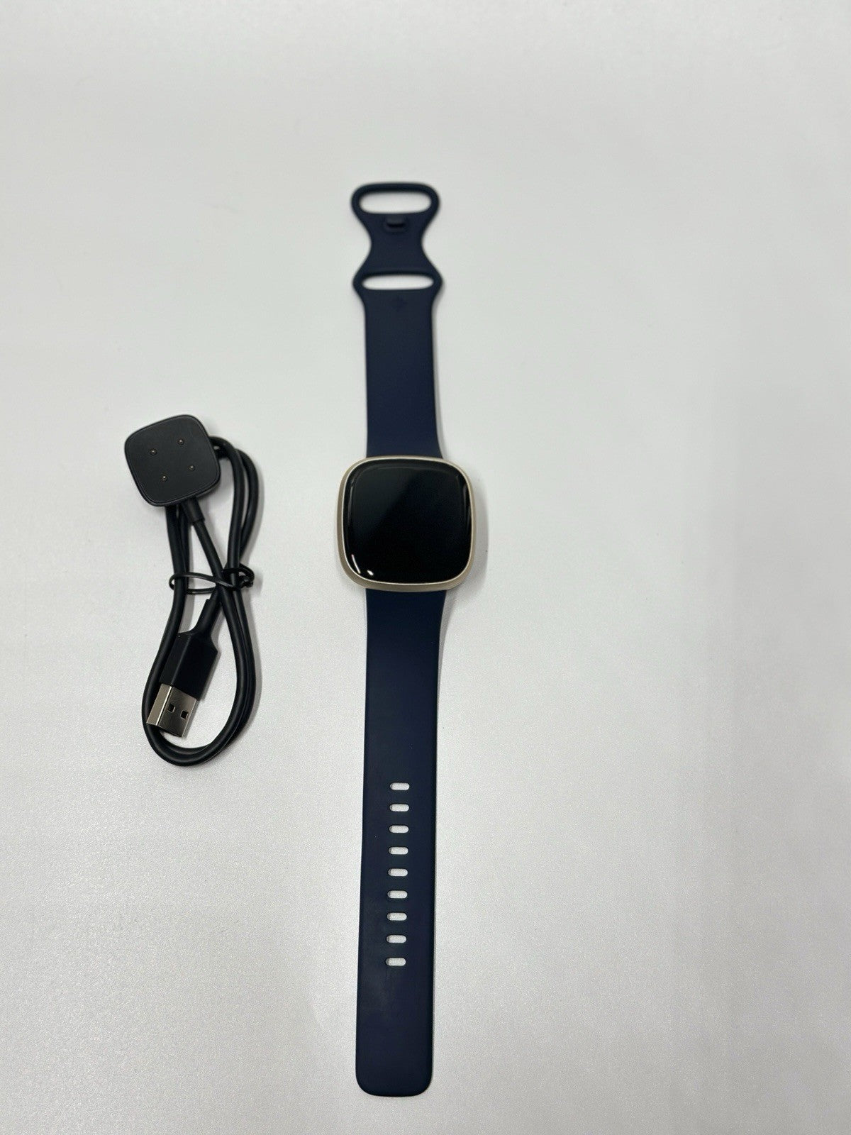 Fitbit Versa 3 Activity Tracker - Midnight/Soft Gold Aluminum
