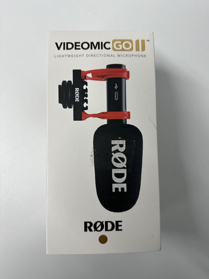 Rode Videomic Go II Directional Microphone - Black/Red Camera Mount Missing