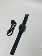 Fitbit Versa 3 Activity Tracker - Midnight/Soft Gold Aluminum