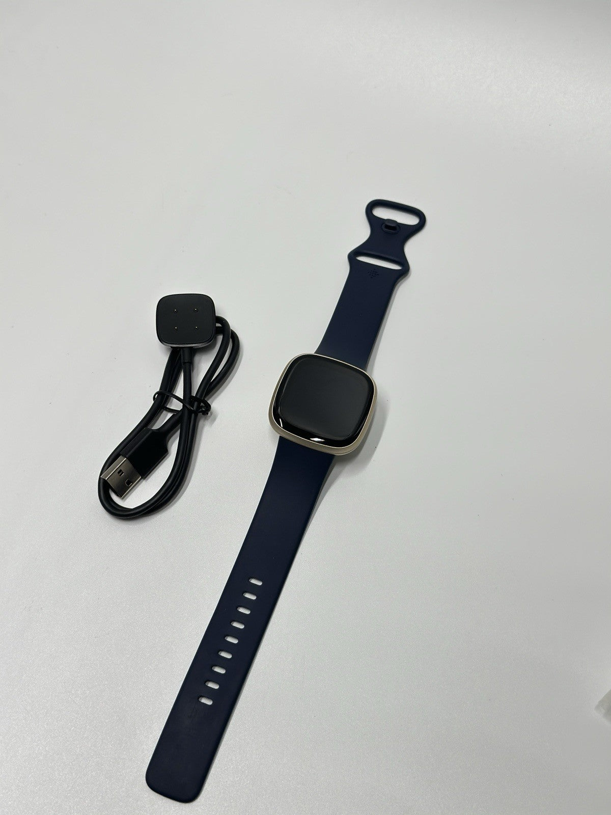 Fitbit Versa 3 Activity Tracker - Midnight/Soft Gold Aluminum