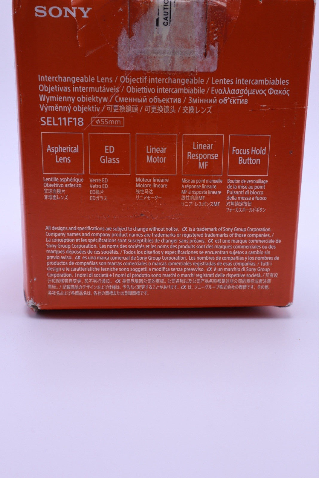 Sony SEL11F18 11mm f/1.8 Lens E-Mount