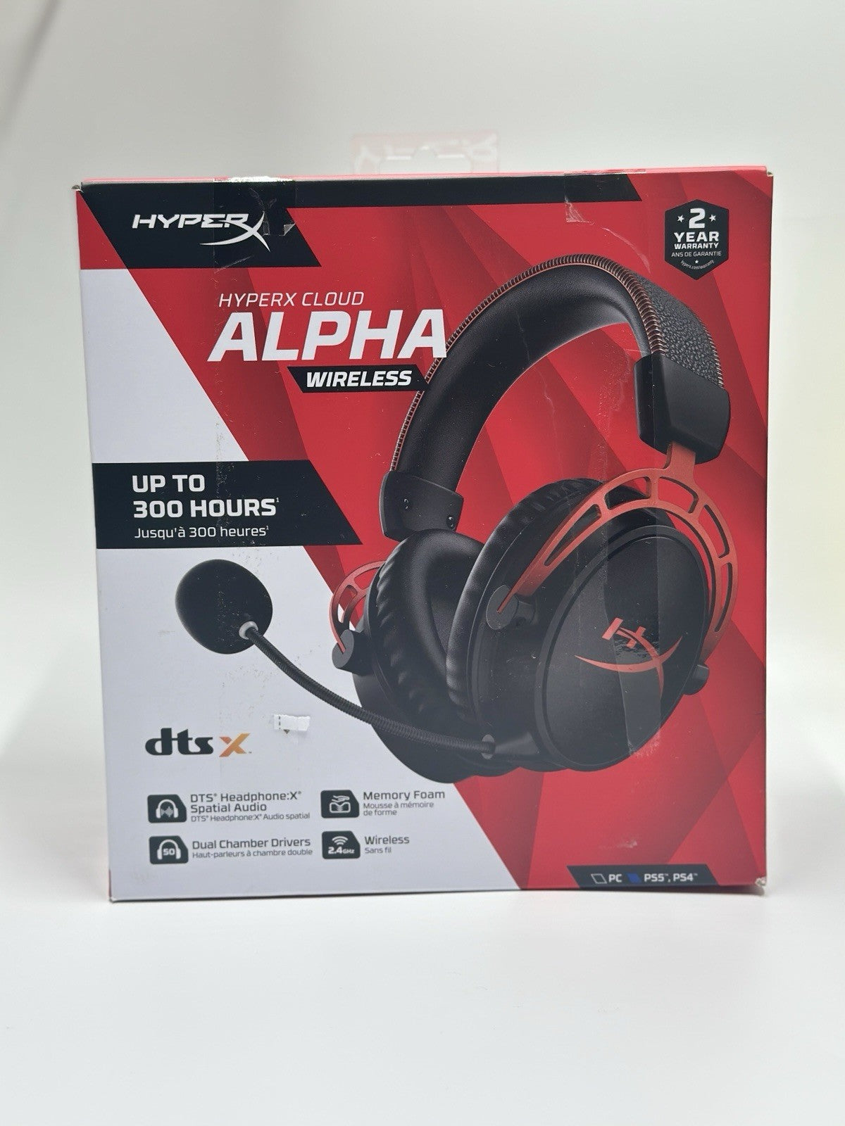 HyperX Cloud Alpha Wireless Gaming Over the Ear Headset (4P5D4AA)