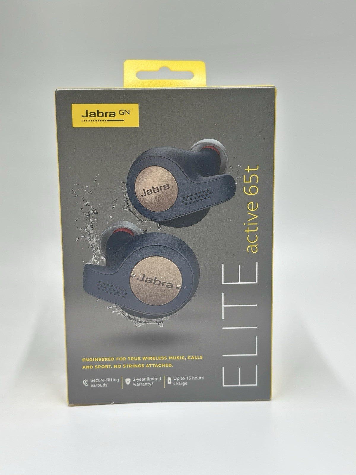 Jabra Elite Active 65t Wireless Sports Earbuds - Blue & Bronze Buttons