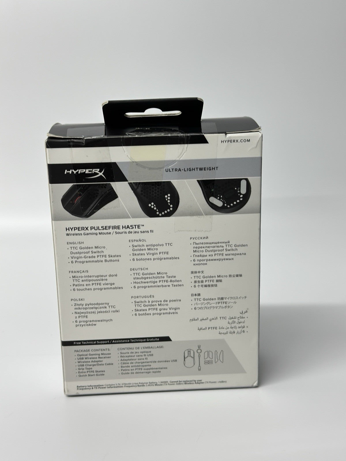 HyperX Pulsefire Haste Wireless Gaming Mouse - Black