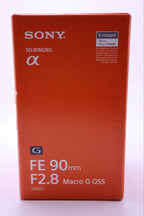 Sony SEL90M28G FE 90mm F2.8 Macro G OSS Full-Frame E-Mount Macro Lens - Black