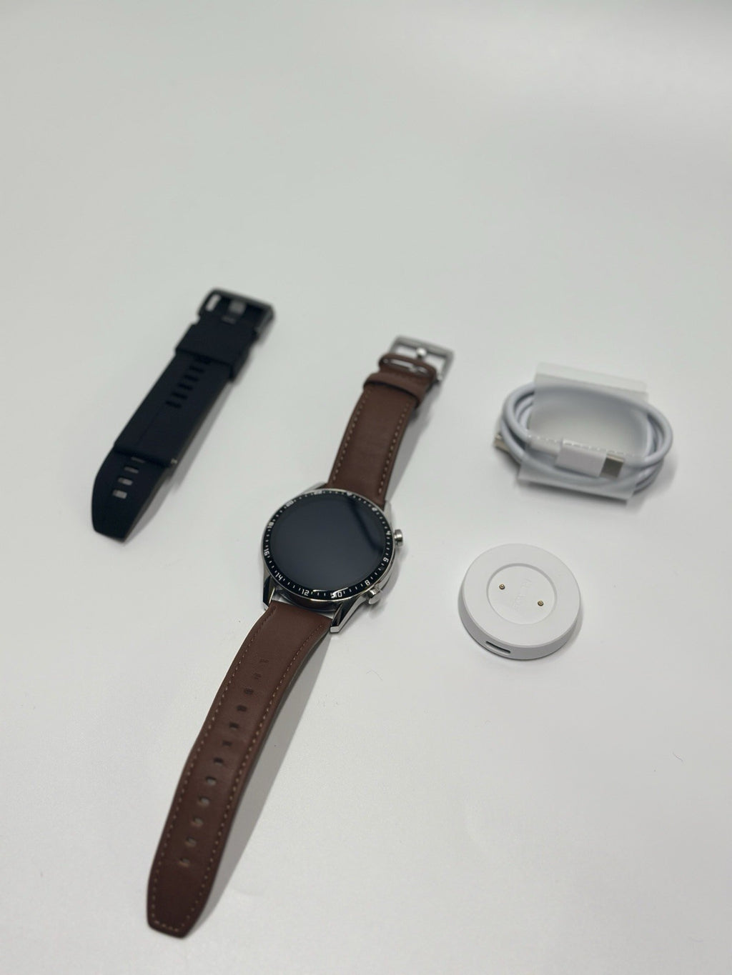 Huawei Watch GT 2 Pro Smartwatch - Titanium Body with Leather Strap - GPS, SpO2