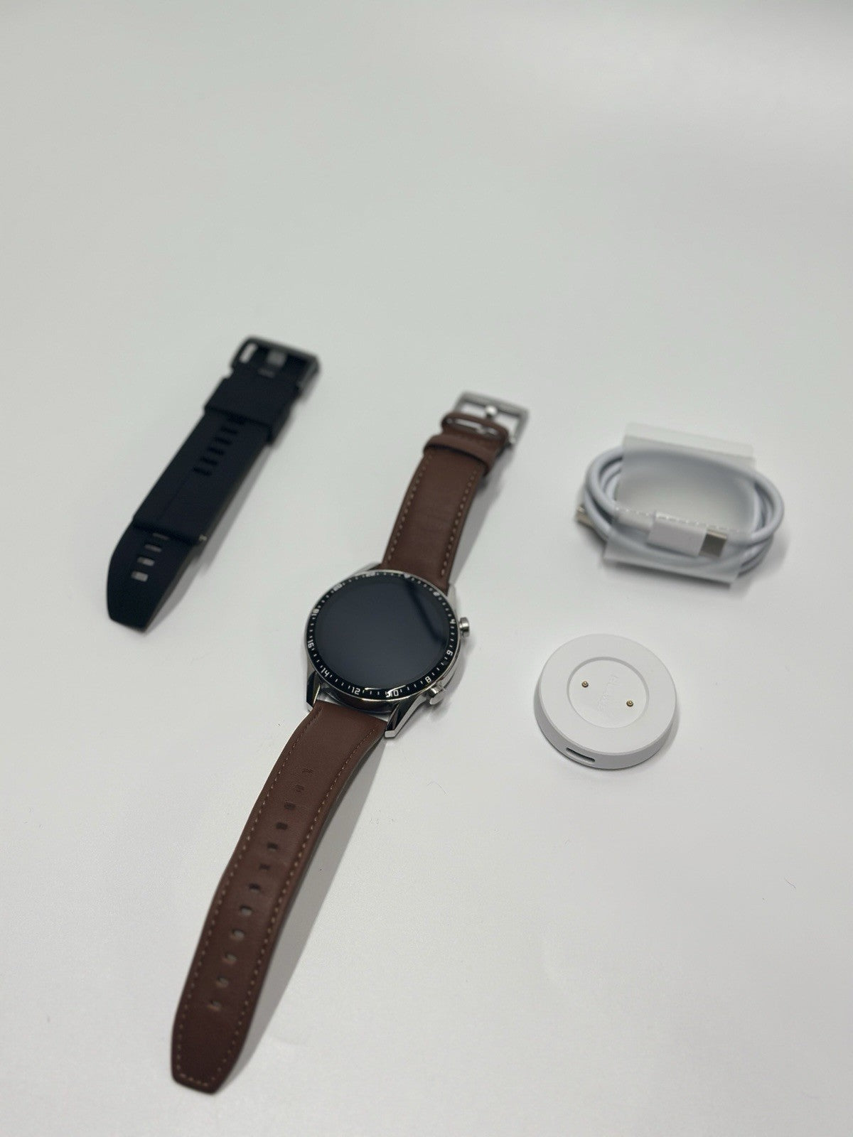Huawei Watch GT 2 Pro Smartwatch - Titanium Body with Leather Strap - GPS, SpO2