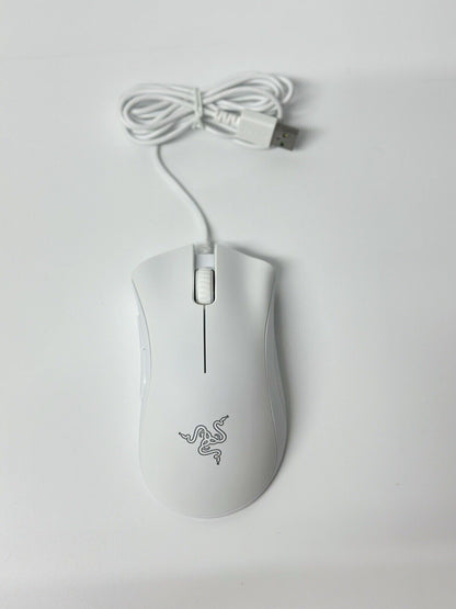 Razer Deathadder Essential White Edition Wired Gaming Mouse 5 Button -FPL -CP