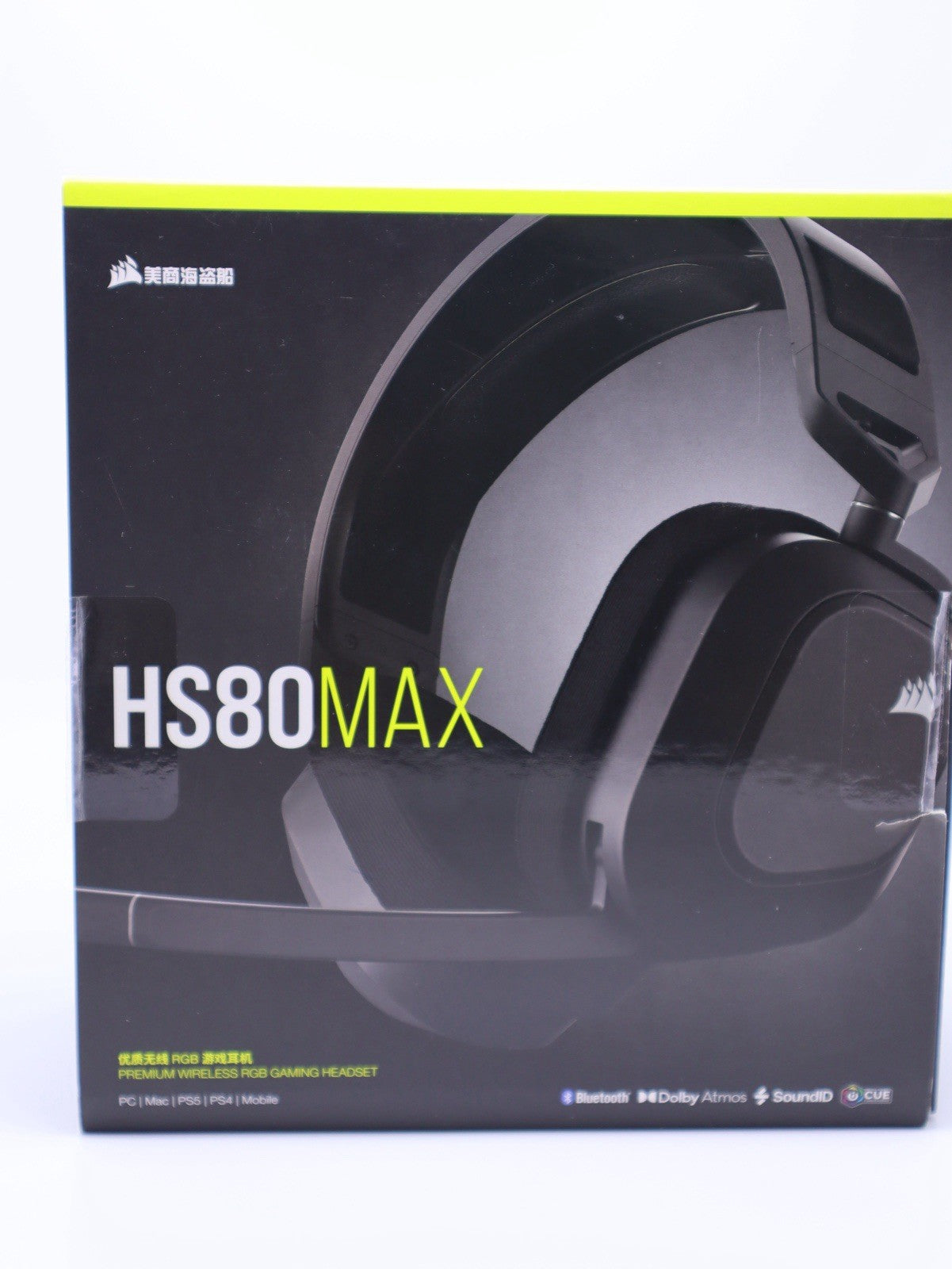 Corsair HS80 Max Bluetooth Wireless RGB On-Ear Gaming Headset Black- Grade A !