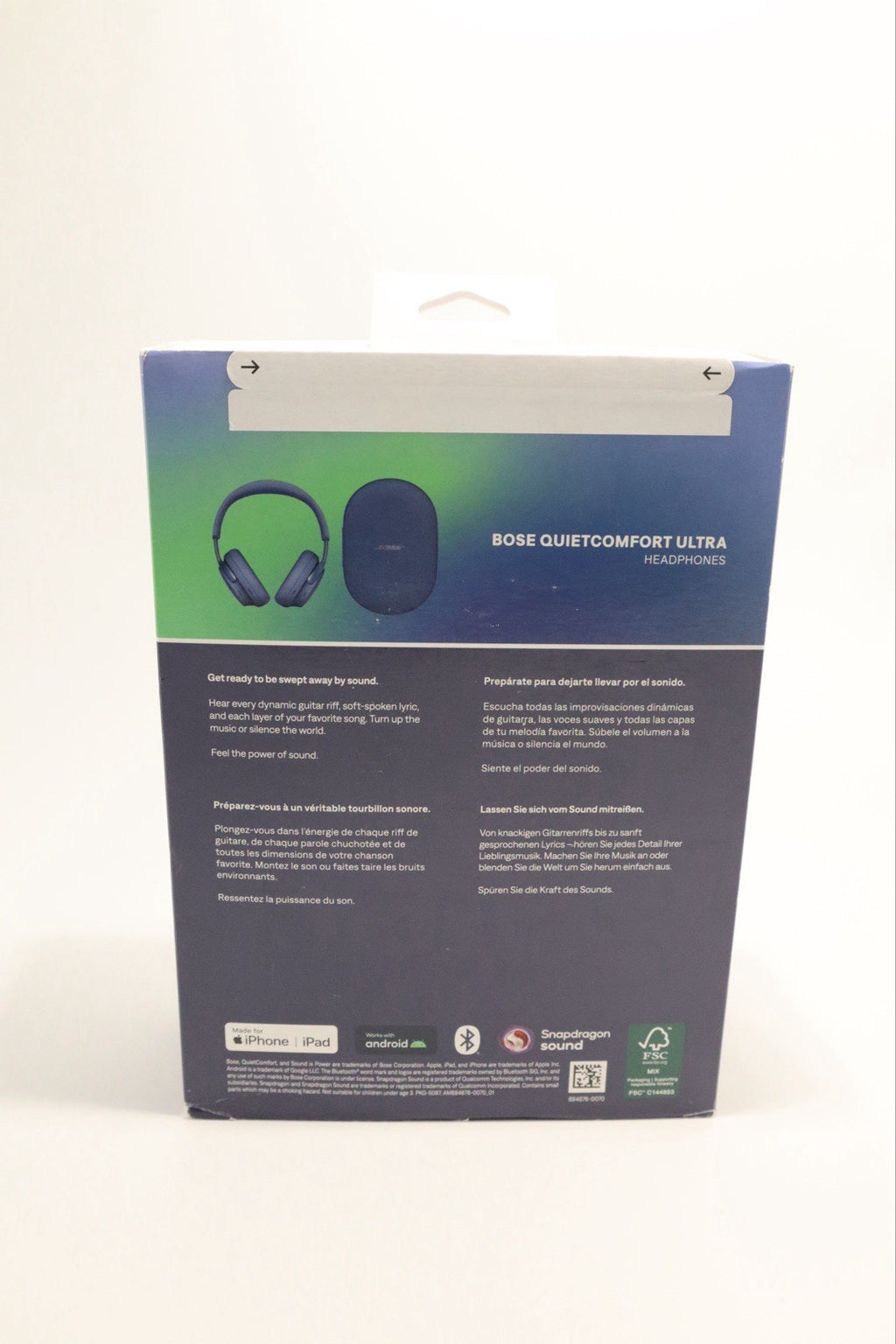 Bose QuietComfort Ultra Cancelling Headphones - Lunar Blue - NC- GRADE A+