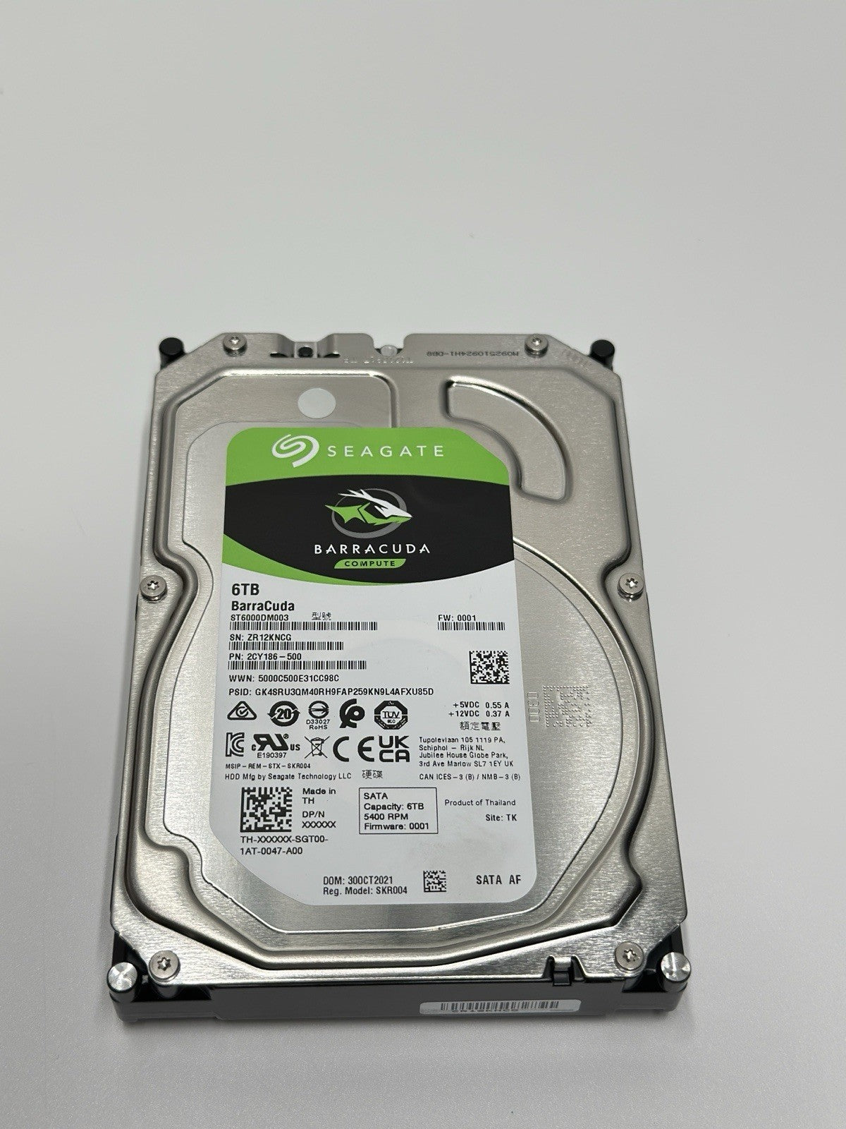 Seagate BarraCuda 6TB 3.5 inch SATA 6 Gbit Internal Hard Drive for PC