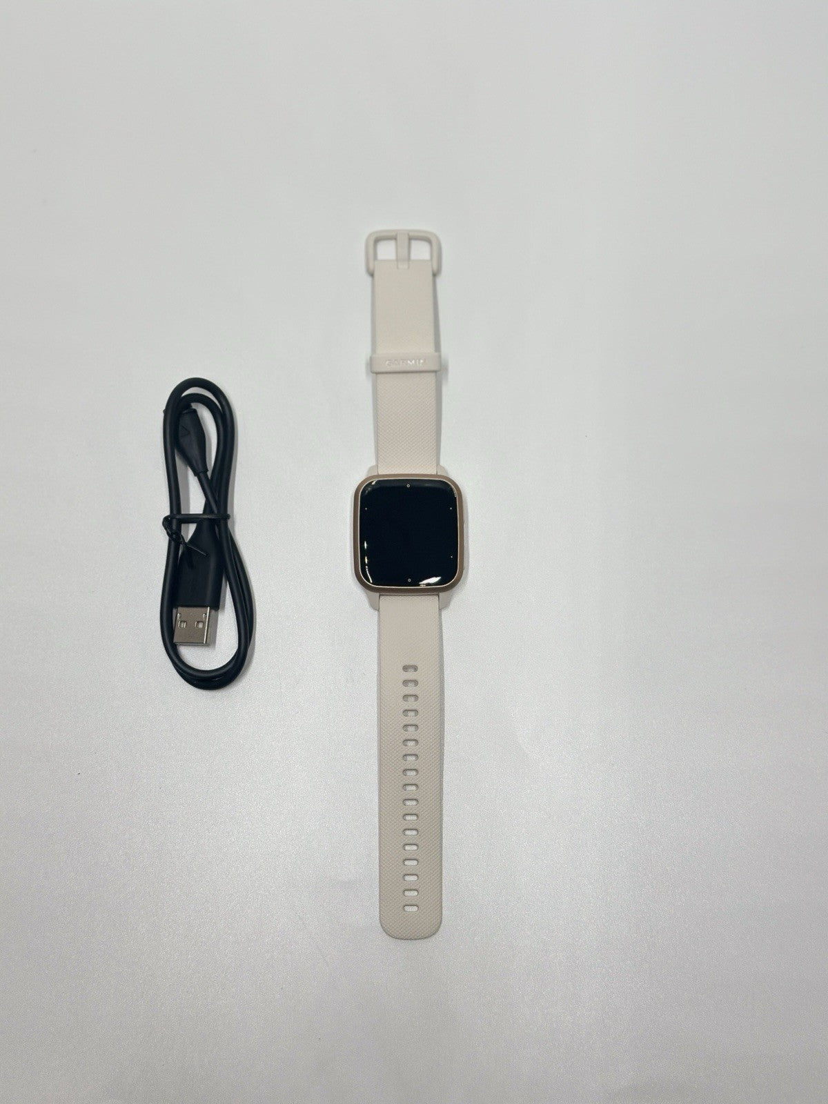 Garmin Venu SQ 2 Music Edition GPS Smartwatch White/Cream Gold