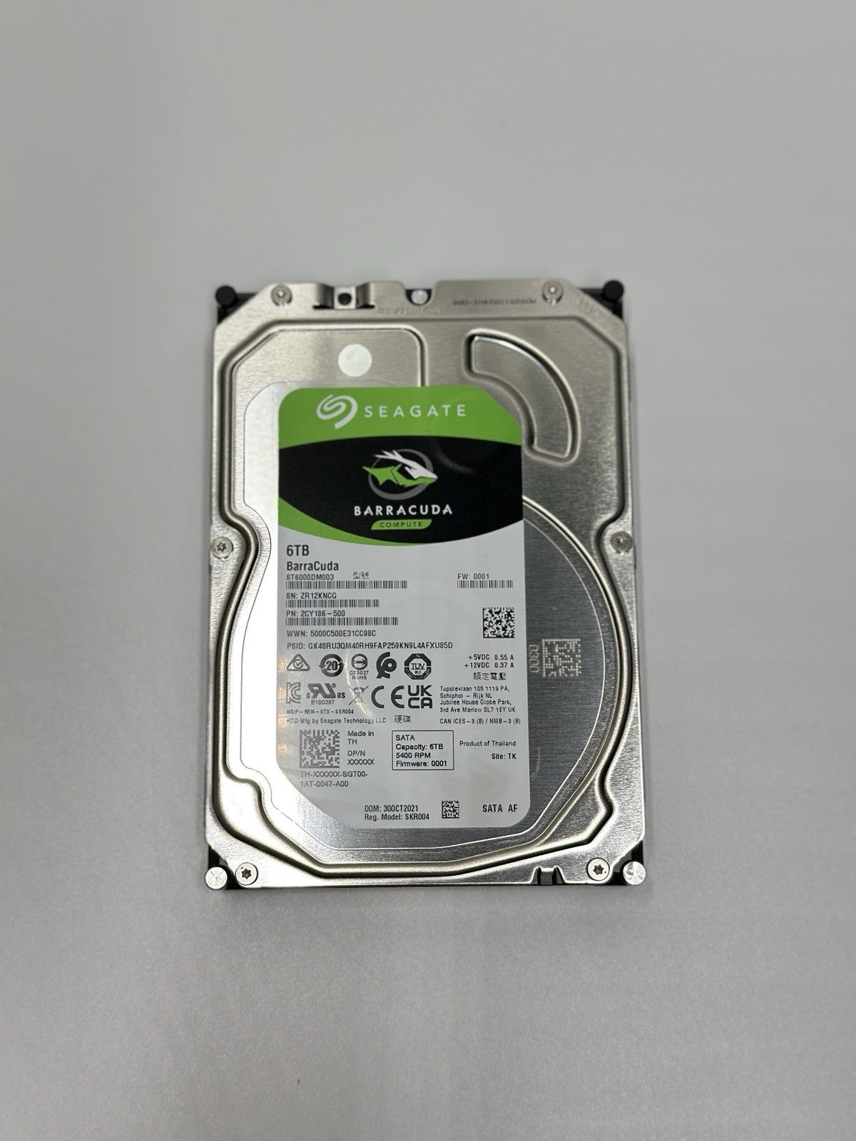 Seagate BarraCuda 6TB 3.5 inch SATA 6 Gbit Internal Hard Drive for PC