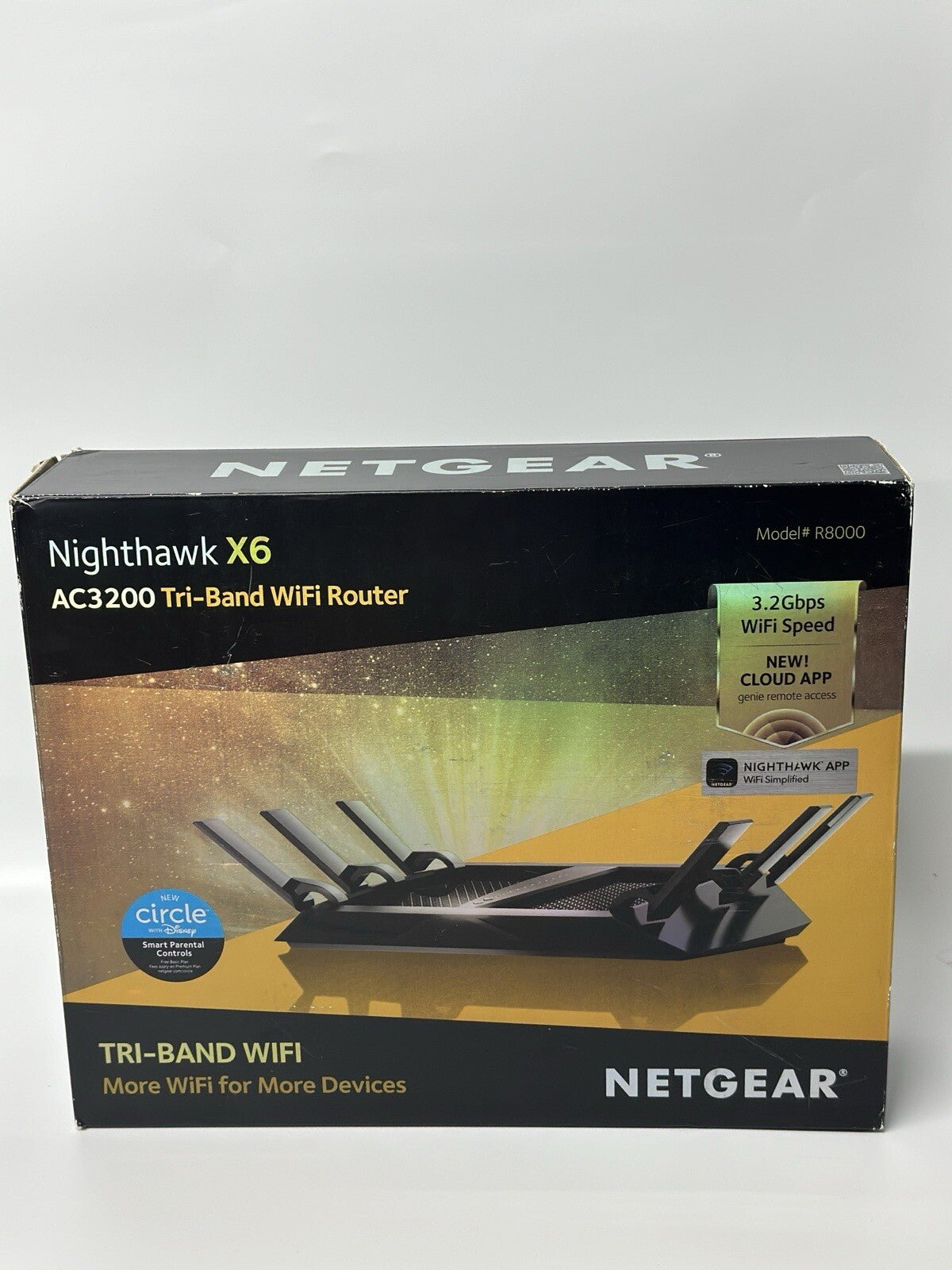 NETGEAR R8000-100UKS Nighthawk X6 Tri-Band 3.2Gbps Router - Black