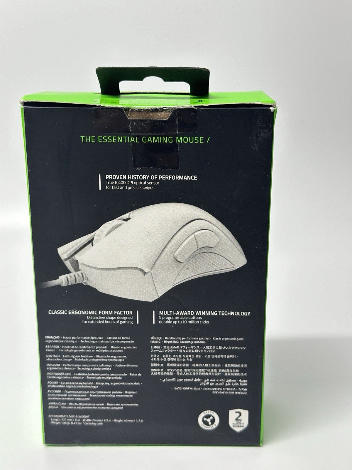 Razer Deathadder Essential White Edition Wired Gaming Mouse