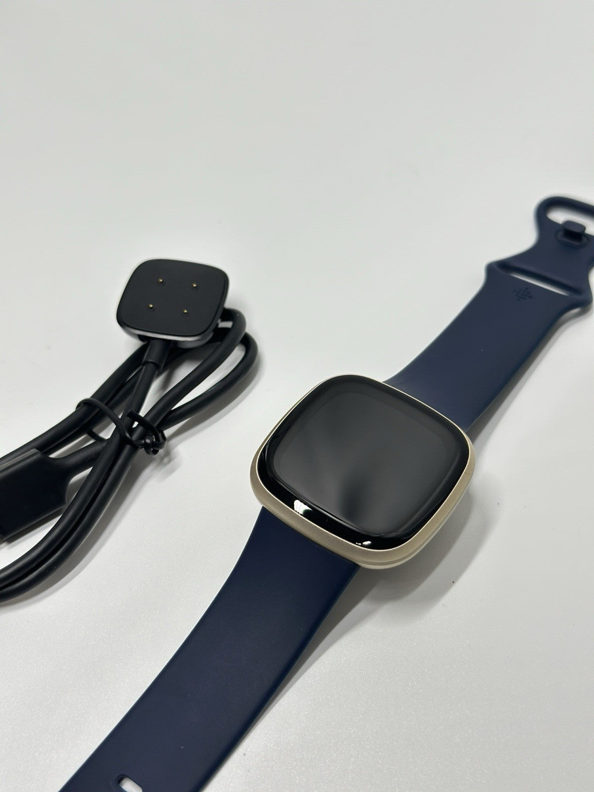 Fitbit Versa 3 Activity Tracker - Midnight/Soft Gold Aluminum