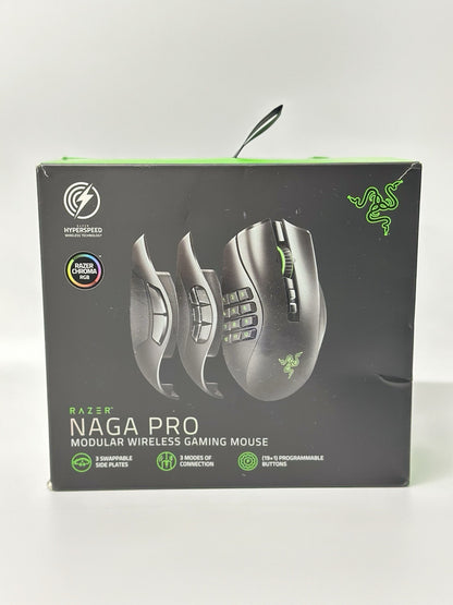 Razer Naga Pro Modular Wireless Gaming Mouse with 3 Swappable Side Plates -...