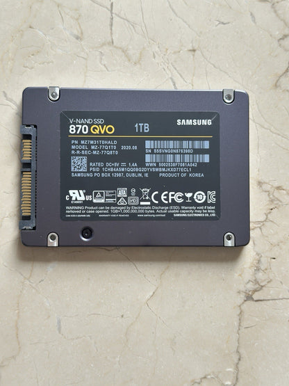 Samsung 870 QVO 1TB 2.5" SATA III Internal SSD (MZ-77Q1T0BW)