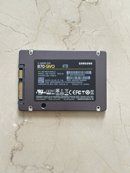 Samsung 870 QVO 4TB 2.5" SATA III Internal SSD (MZ-77Q4T0BW)