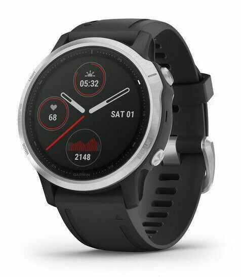 Garmin Fenix 6S 42mm - Grade A Case with Silicone Band GPS Running Watch - Black
