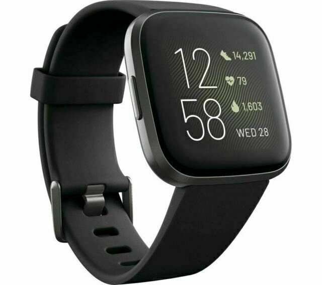 Fitbit Versa 2 Black Fitness Smartwatch (‎FB507BKBK)